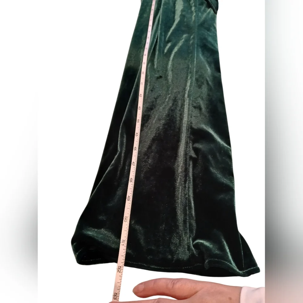 Revelry Green Velvet Cowl Neckline Pantsuit Size 0 Christmas Party Going Out